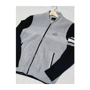 [장미쉘바스키아] 골프웨어 방풍집업 니트 자켓